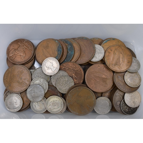 104 - Selection of old Coins Including Elizabeth Ii 1957 Six Pennies, Eire and More,