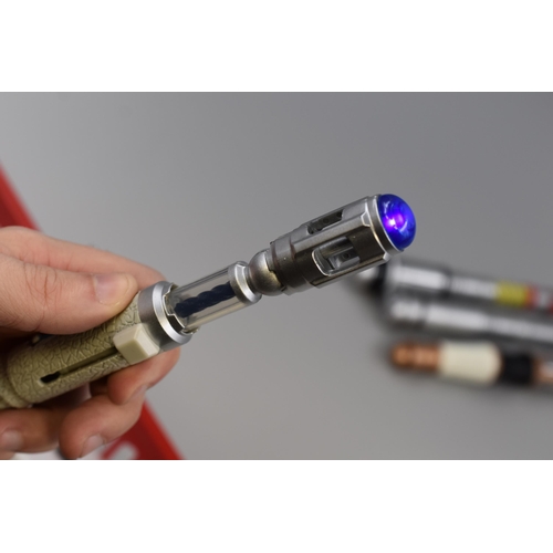 112 - A Selection of Six Doctor Who Sonic Screwdrivers, Includes Tenth Doctor, Twelfth Doctor, Third Docto... 