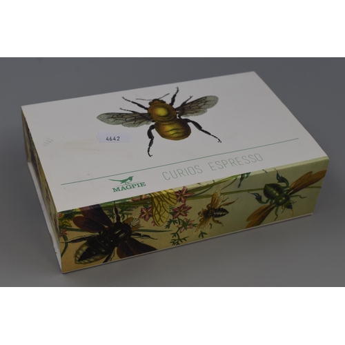 155 - A Boxed 'Magpie' Insect Themed Curios Espresso Set