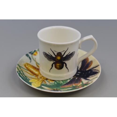 155 - A Boxed 'Magpie' Insect Themed Curios Espresso Set