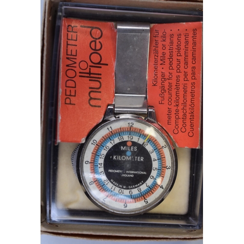 162 - Vintage Multiped Pedometer in Original Box