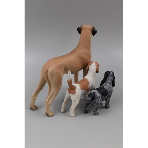 173 - Three Quality Dog Figures Including Spaniel (Tallest 6.5