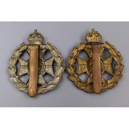 185 - Two South Africa Rifle Brigade Cap Badges