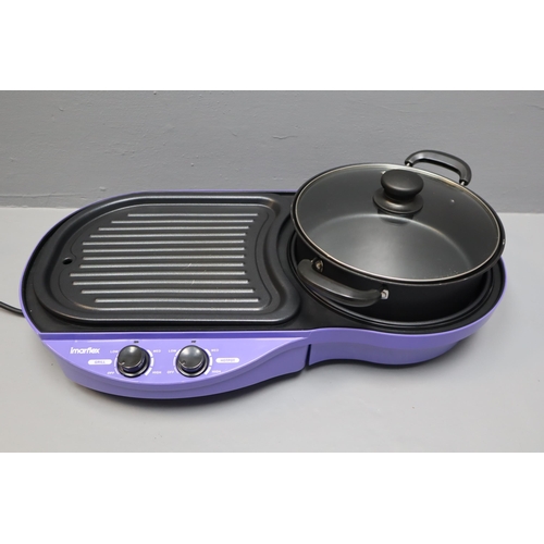 513 - Imarflex Multi-Function Electric Cooker Grill & Hotpot (Powers On When Tested)