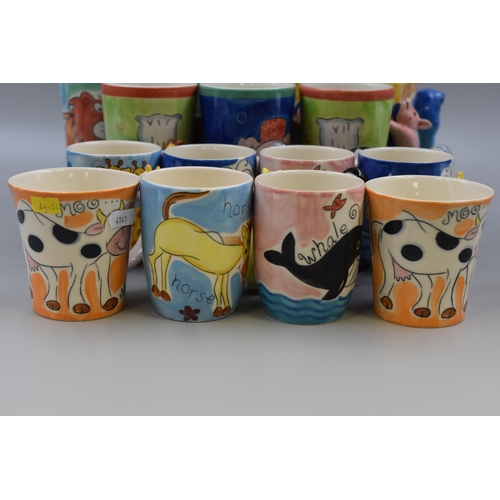 200 - Fifteen Animal Themed Mugs, Eight Are 4