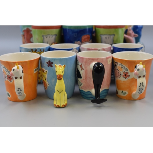 200 - Fifteen Animal Themed Mugs, Eight Are 4