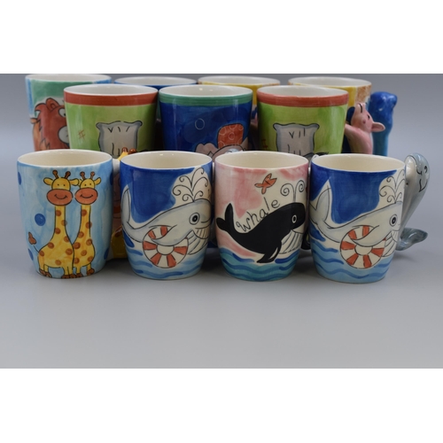 200 - Fifteen Animal Themed Mugs, Eight Are 4