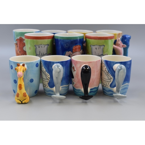 200 - Fifteen Animal Themed Mugs, Eight Are 4