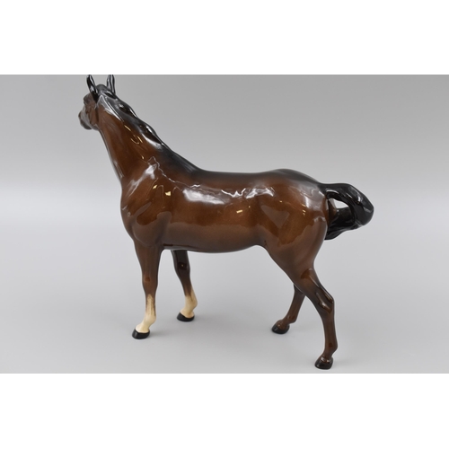 226 - Beswick Model of Swish Tail Horse (22cm) in Brown Gloss Finish