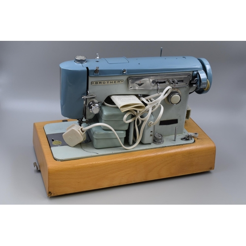 533 - Vintage Brother Sewing Machine (Powers On When Tested)