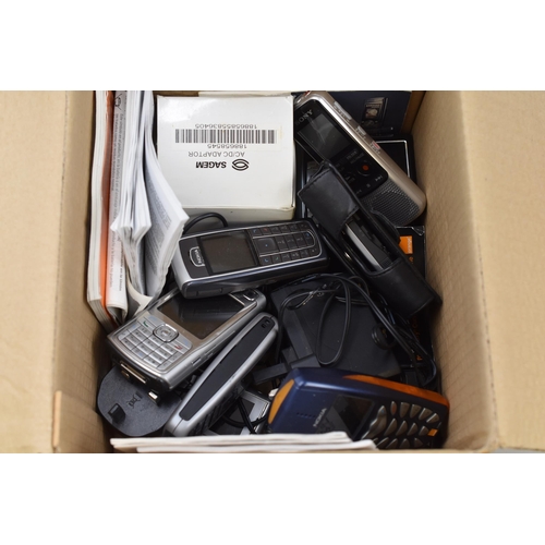 468 - A Selection of Mobile Phones and A Sony Dictaphone. Includes Nokia 2600, Blackberry, Chargers, And I... 