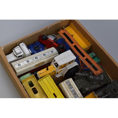 478 - A Selection of Thirteen Playworn Diecast Vehicles, Includes Corgi, Matchbox, Crescent and More