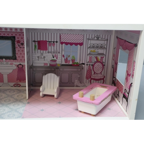 486 - Large Isabelle's 3 Storey Doll House Including Furniture Approx 48.5