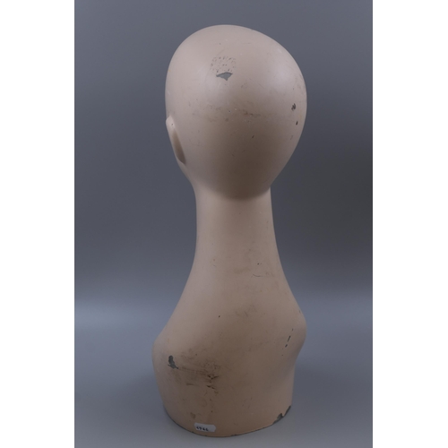 763 - Mid Century Plastic Manequin Display Bust 18