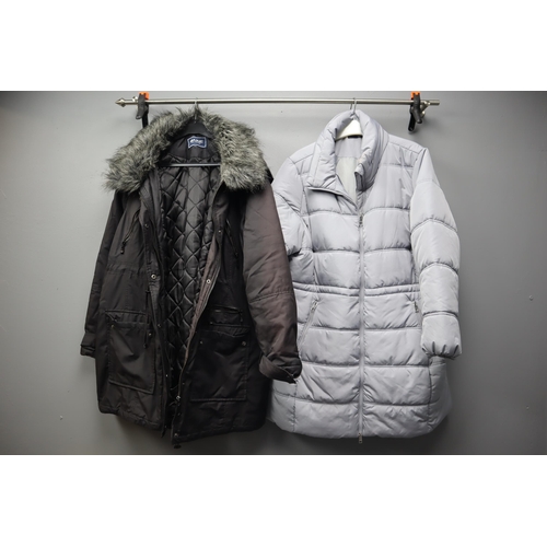 Two Nice Quality Ladies Winter Coats to include Maine and M&S size 22