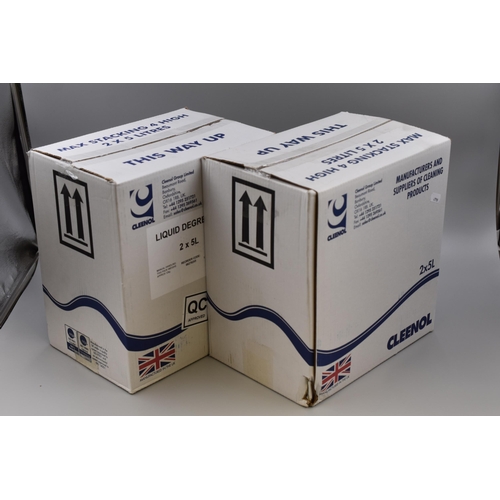 684 - Two Boxes Containing a Total of 20 Litres of Liquid Degreaser for Industrial Garage and Auto Use