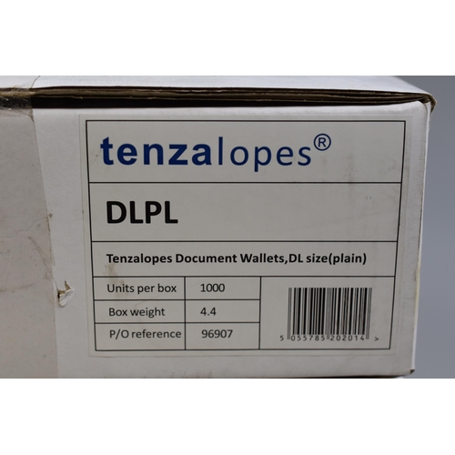 626 - Two Boxes of Tenzalopes Document Wallets, DL Size (2000 In Total)