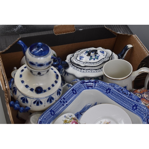 881 - Selection of Collectable Pottery including Gzhel Soviet Samovar, Royal Doulton, Spode, Royal Worcest... 