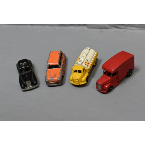 103 - Collection of Four ' Budgie' Pre-Owned Vintage Miniature Models to Include, Fuel Tanker, Wolsley Six... 