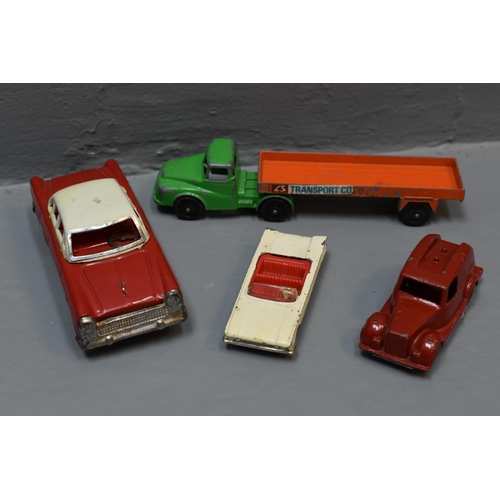 104 - Collection of Four Die-Cast Playworn Collectible Vehicles to Include Lone Star Truck & Trailer, ... 