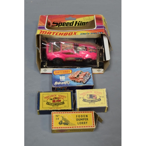 109 - Collection of Pre-Owned Die-Cast Model Vehicles With Boxes ( Opened ) To Include Matchbox Speedking ... 