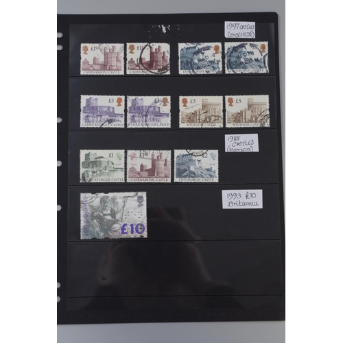 121 - A Collection of GB Stamps Including Edward VII 1902 Used Set of 15, George V Seahorses, And QEII Cas... 