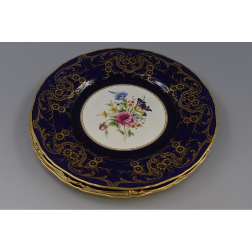 154 - Three Floral Collectors Plates. Includes Royal Worcester 'Elegant', Coalport 'Sandringham' And Other