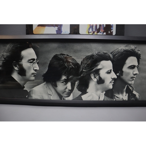 361 - Five The Beatles Art Prints. Includes Three Canvases, Framed and Glazed Guitar Pick Presentation and... 