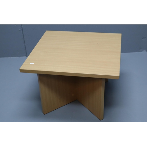 589 - Wooden Effect Small Square Coffee Table Approx 24