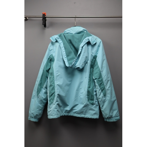 595 - Ladies ' Arctic Storm' Jacket, Size Medium, Two Tone Turquoise and Green, Style 'Zoe' Fleece Lined w... 