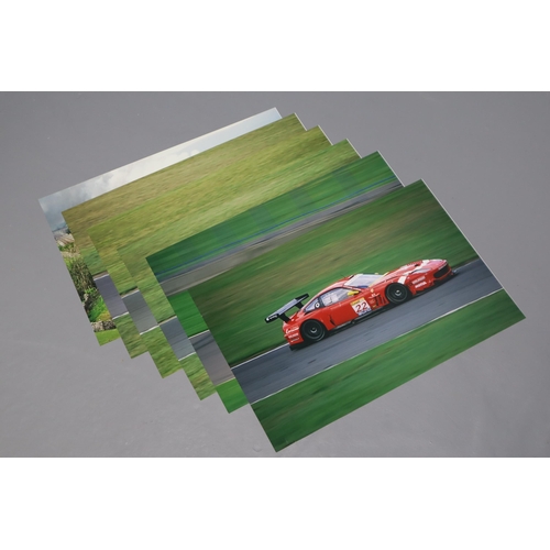 795 - Six Professional Photographs, Five Depict Racing Cars and One Depicts a Steam Train. 12