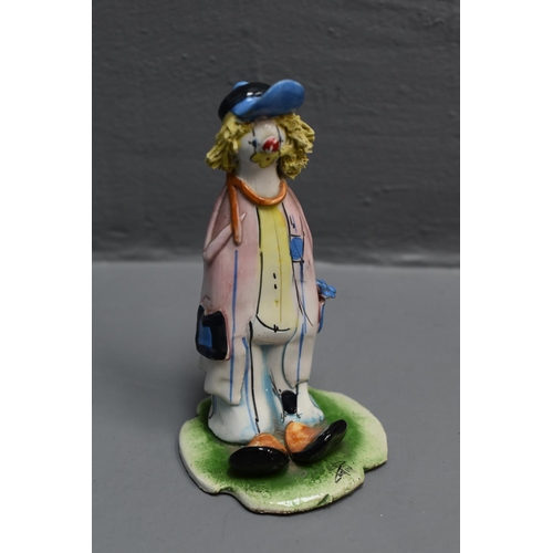 51A - Italian Lino Zampiva Clown Figure (6”)