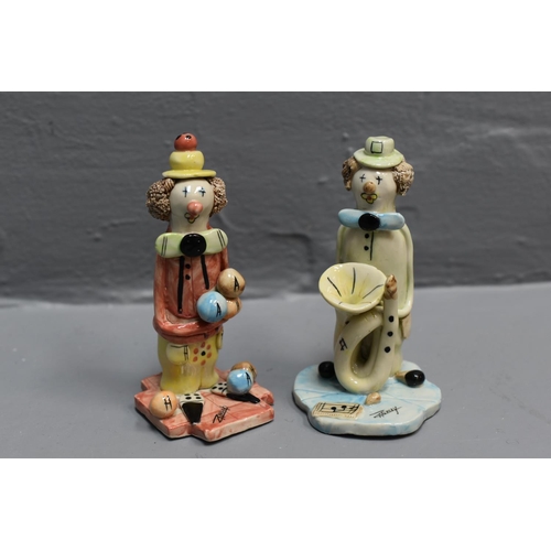 51B - Two Italian Lino Zampiva Clown Figures (4.5”)