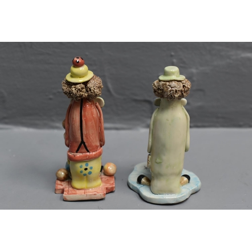 51B - Two Italian Lino Zampiva Clown Figures (4.5”)