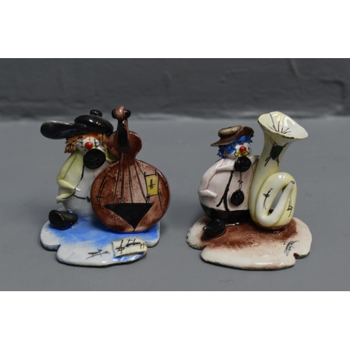 51C - Five Small Italian Lino Zampiva Clown Figures (3-3.5”)