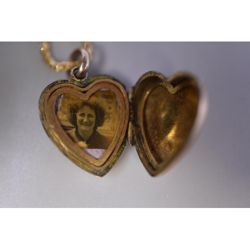 6 - Heart Locket Pendant on Gold on 925 Silver Chain. Complete in Presentation Box