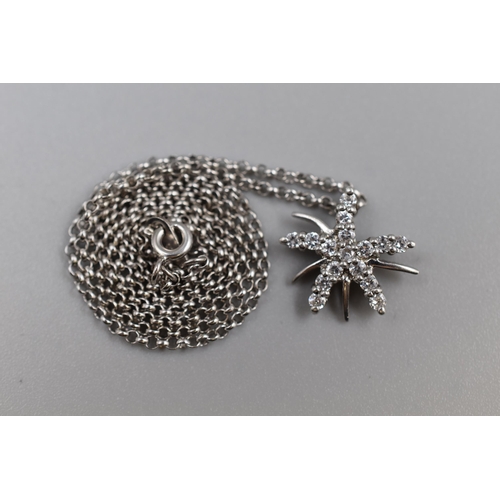 34 - Silver 925 Starfish Pendent Necklace on Silver 925 Chain. Complete in Presentation Box