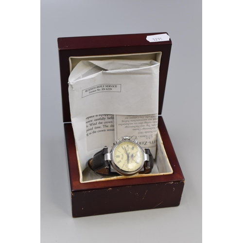 56 - Vintage Kienzle Watch with Skeleton Movement. (Working) Comes with Certificate of Authenticity. In P... 