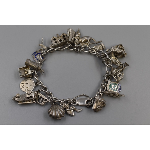 67 - Sterling Silver Charm Bracelet