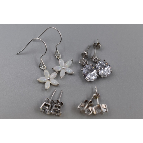 76 - Four Pairs of Silver 925 Earrings