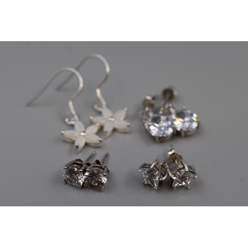 76 - Four Pairs of Silver 925 Earrings