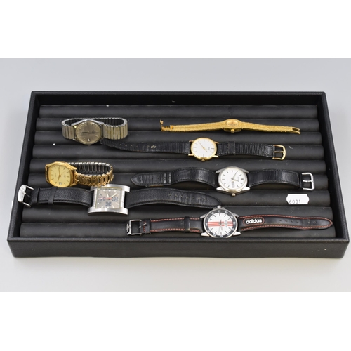 79 - Collection of pre Owned Quality Quartz Watches Adidas, Rotary, Seiko, Sekonda and more