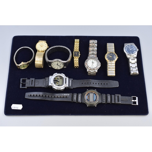 81 - Collection of pre Owned Quality Watches to include Digital and Quartz