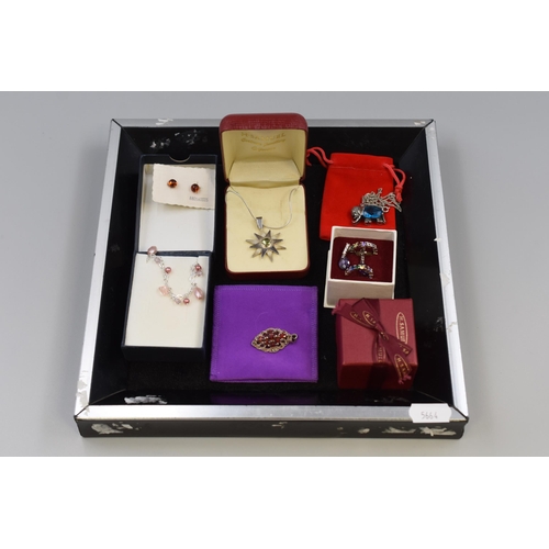 83 - Mixed Selection of Silver 925 Jewellery items, includes Elephant Necklace (missing stones), Star Nec... 