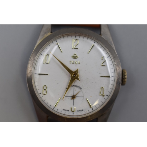 89 - Teka Mechanical Gents Watch with Leather Strap (Working)