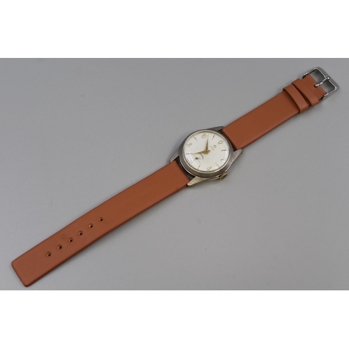 89 - Teka Mechanical Gents Watch with Leather Strap (Working)