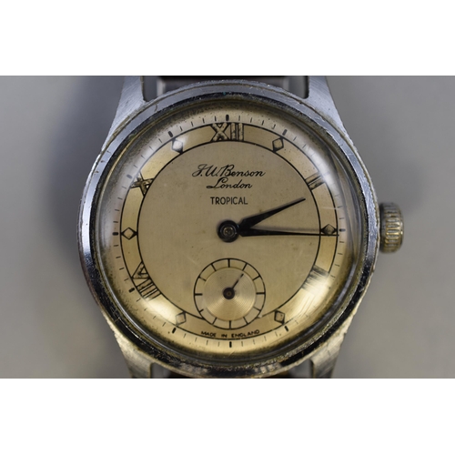 107 - Vintage Benson of London Mechanical Watch, Working