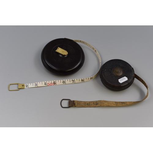 382 - Vintage A G Thornton Leather Tape Measure and a NTG 50ft Tape Measure