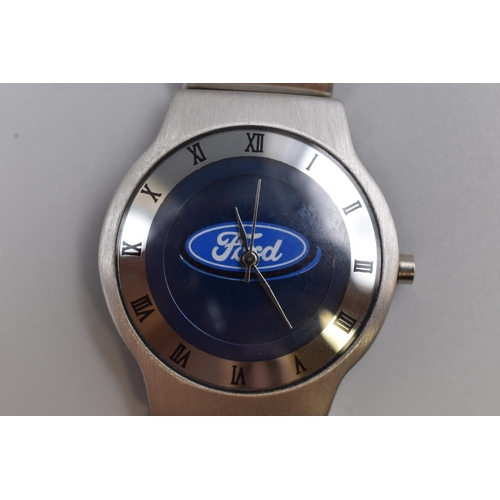 129 - Genuine Ford Quartz Watch with Stainless Steel Strap