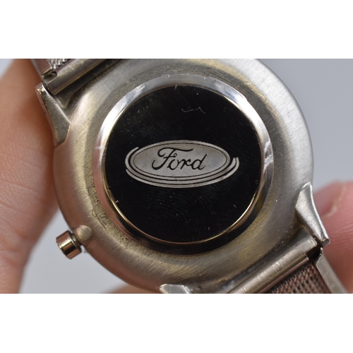 129 - Genuine Ford Quartz Watch with Stainless Steel Strap